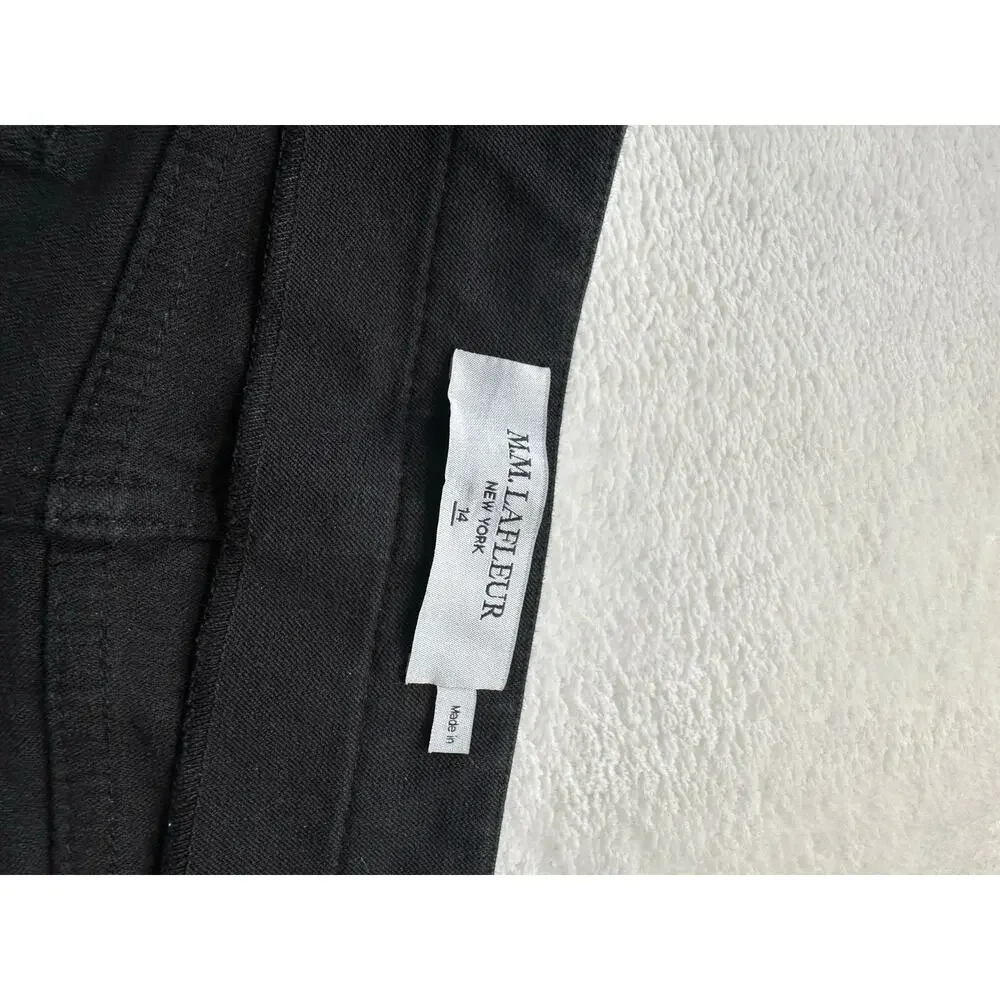 MM Lafleur The Hockley Jean  Eco Better Than Denim Cropped Size 14 Black EUC
